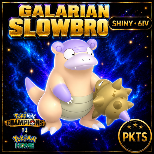 Shiny Galarian Slowbro Pokémon Champions 6IV Competitive Battle Ready - Image 1