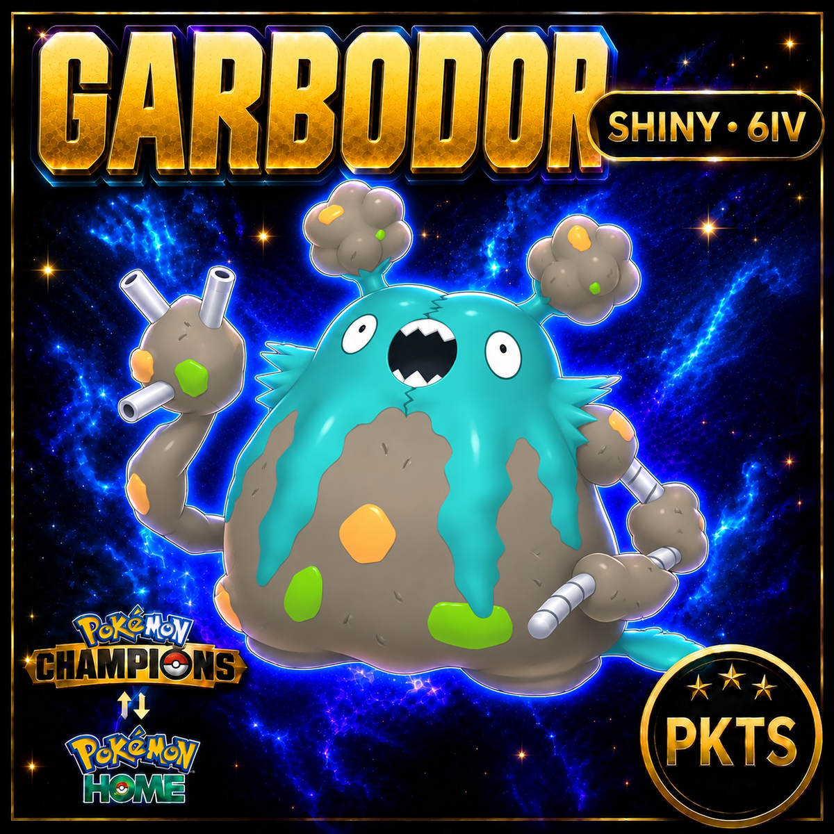 Shiny Garbodor Pokémon Champions 6IV Competitive Battle Ready - Image 1