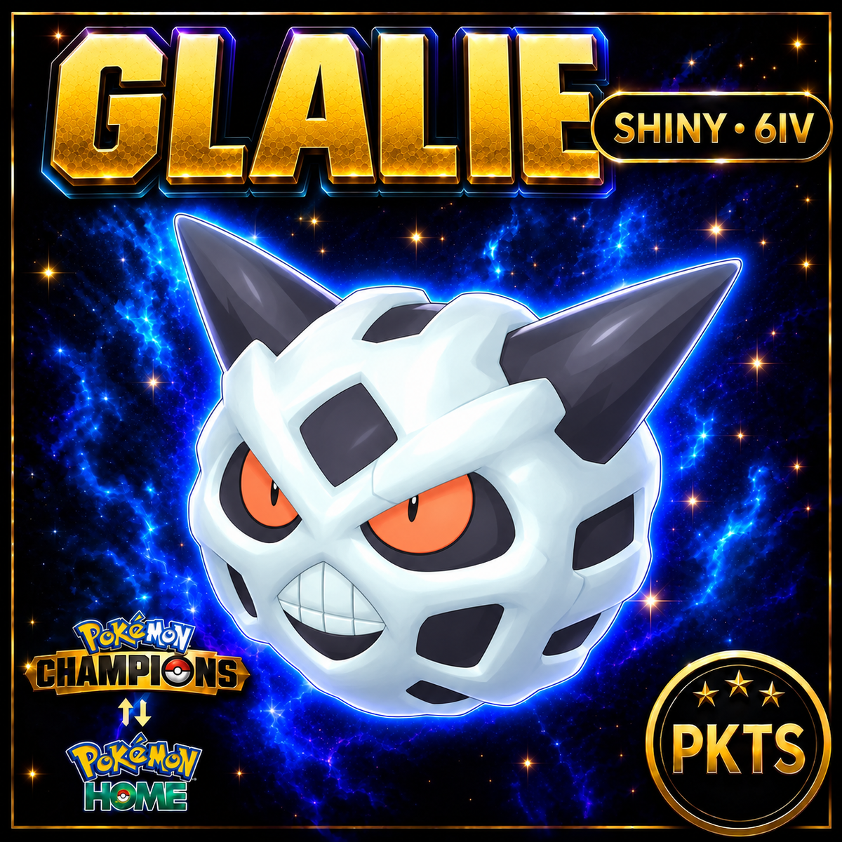 Shiny Glalie Pokémon Champions 6IV Competitive Battle Ready - Image 1