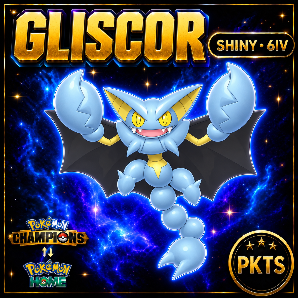 Shiny Gliscor Pokémon Champions 6IV Competitive Battle Ready - Image 1