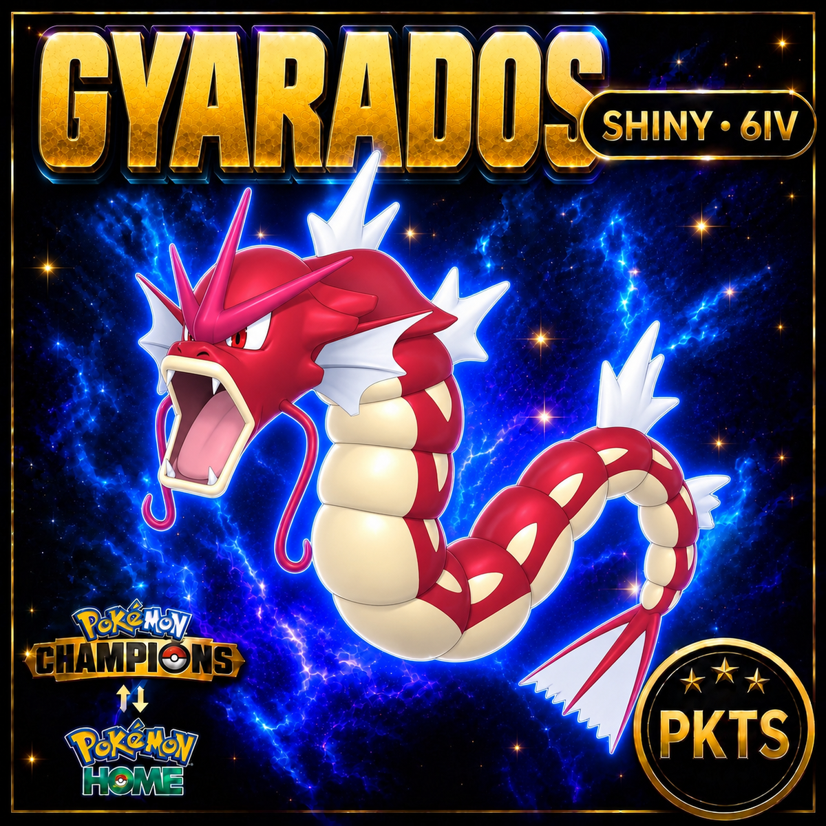 Shiny Gyarados Pokémon Champions 6IV Competitive Battle Ready - Image 1