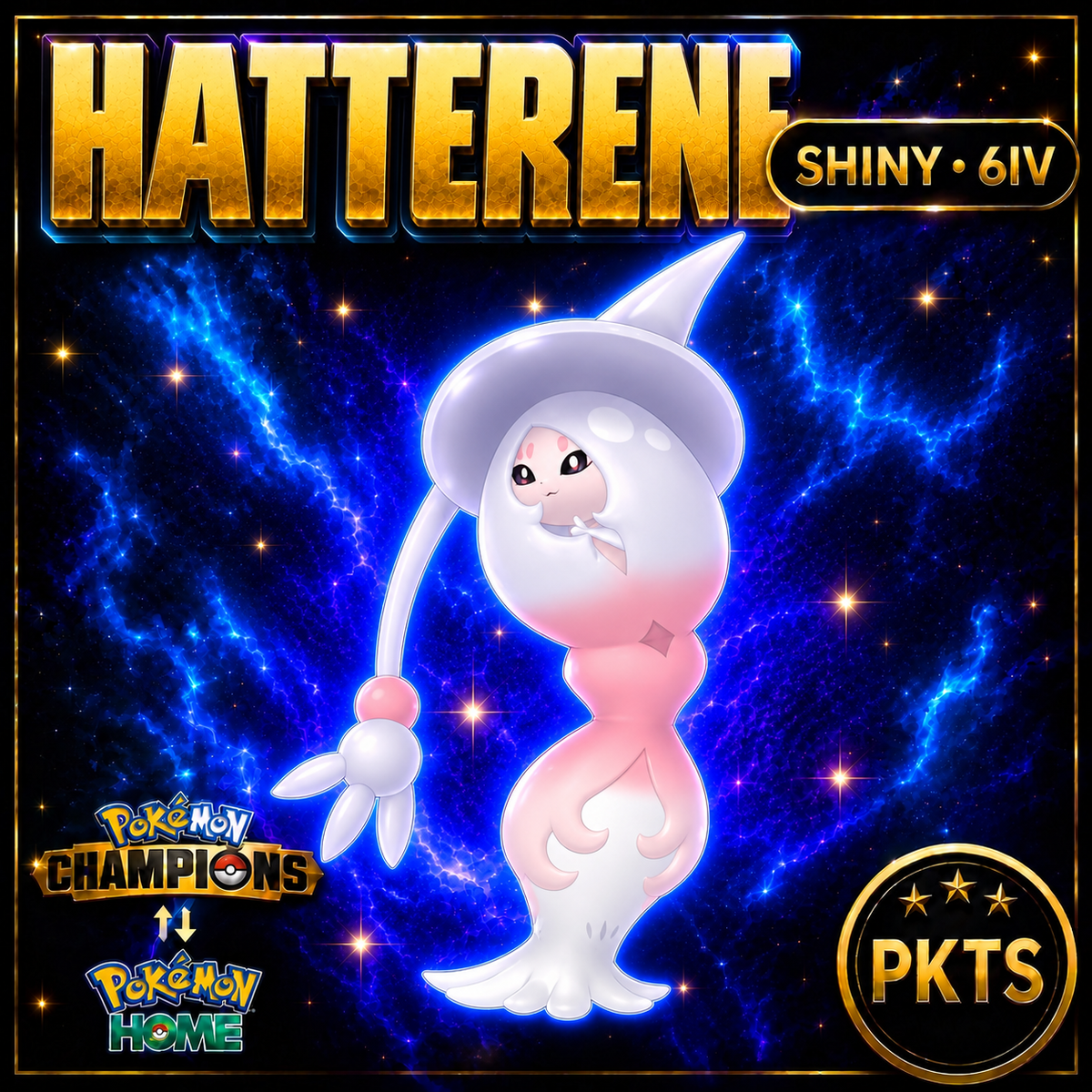 Shiny Hatterene Pokémon Champions 6IV Competitive Battle Ready - Image 1