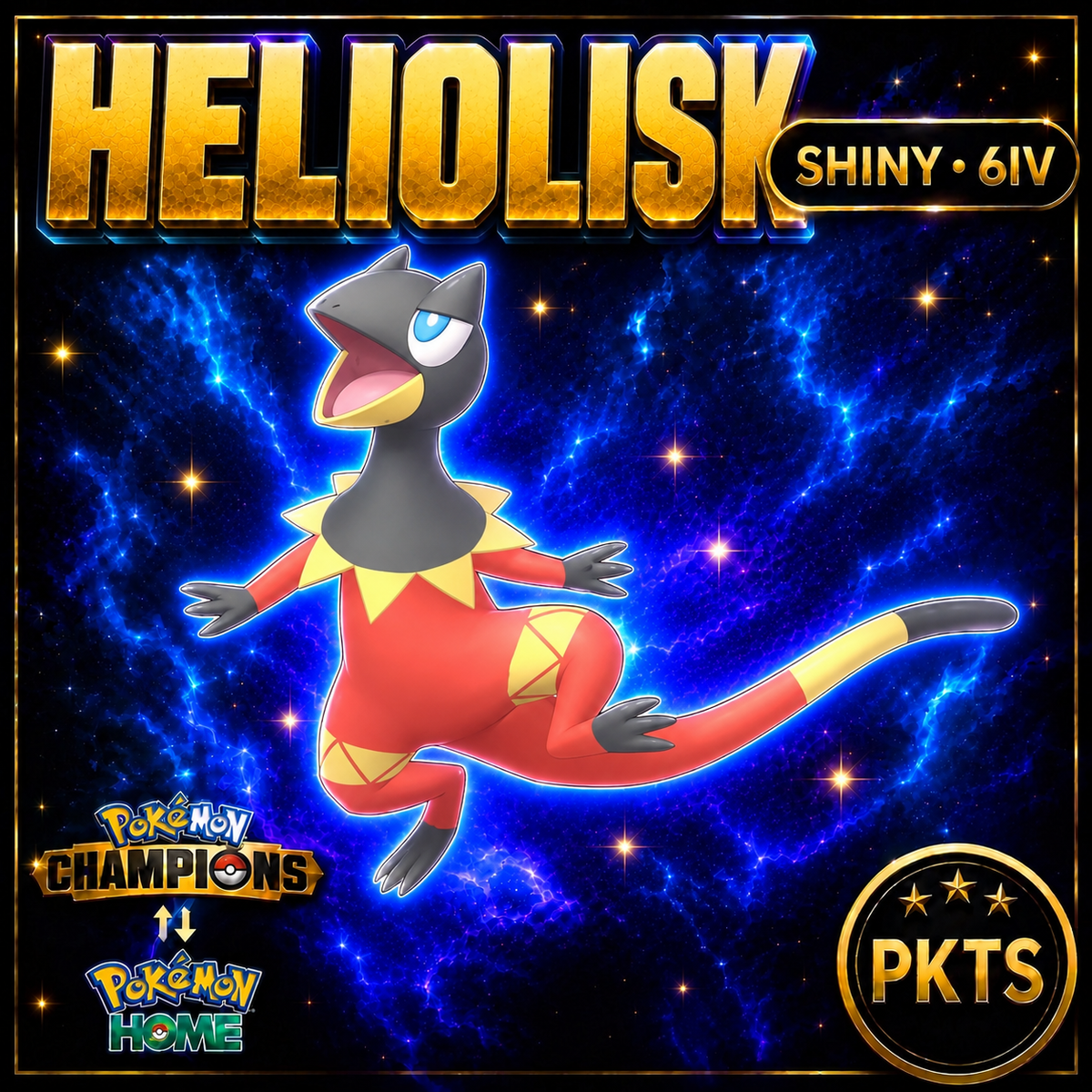Shiny Heliolisk Pokémon Champions 6IV Competitive Battle Ready - Image 1