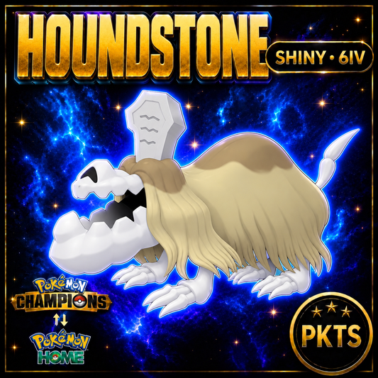 Shiny Houndstone Pokémon Champions 6IV Competitive Battle Ready - Image 1