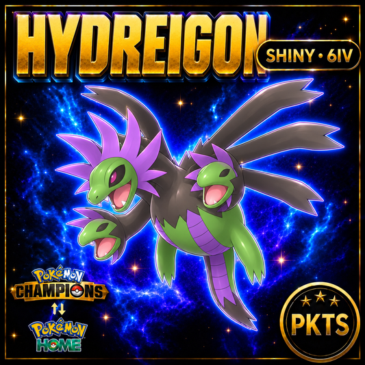 Shiny Hydreigon Pokémon Champions 6IV Competitive Battle Ready - Image 1