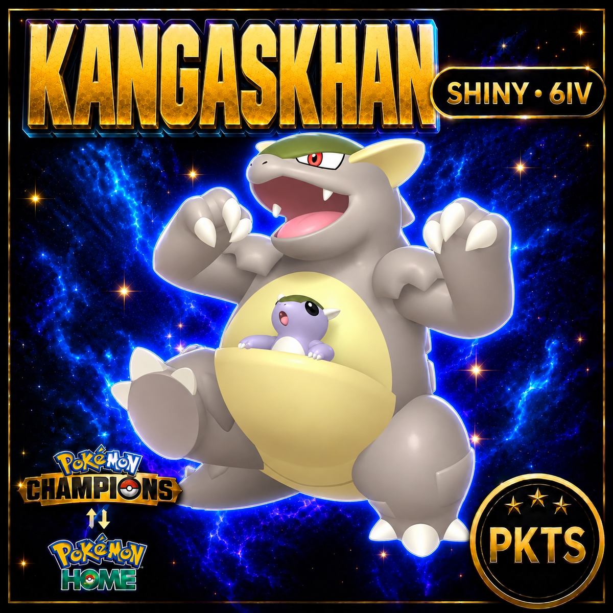 Shiny Kangaskhan Pokémon Champions 6IV Competitive Battle Ready - Image 1