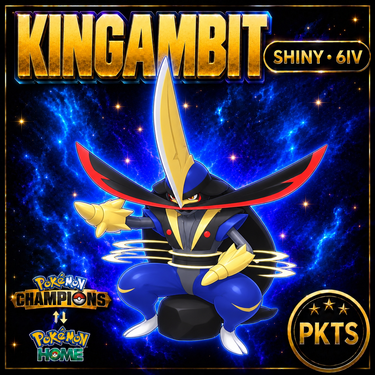 Shiny Kingambit Pokémon Champions 6IV Competitive Battle Ready - Image 1