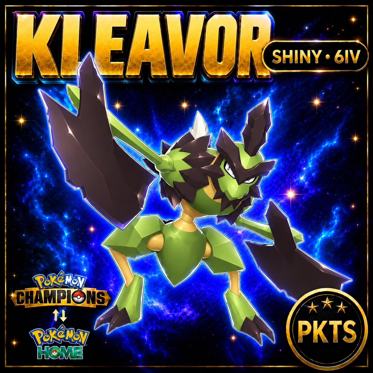 Shiny Kleavor Pokémon Champions 6IV Competitive Battle Ready - Image 1