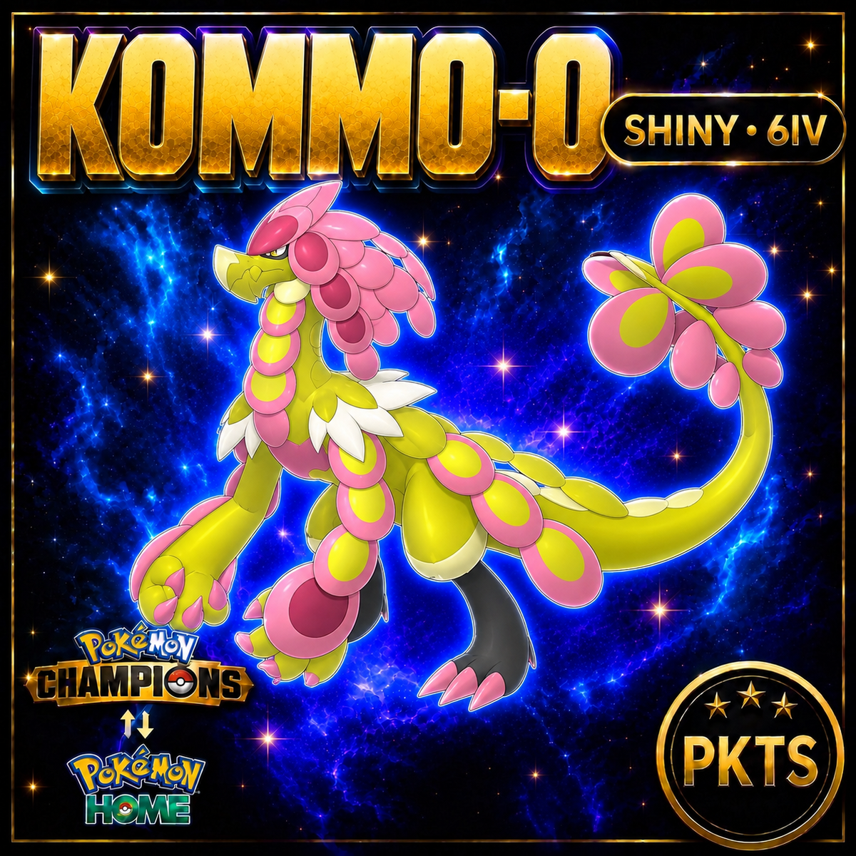 Shiny Kommo-o Pokémon Champions 6IV Competitive Battle Ready - Image 1