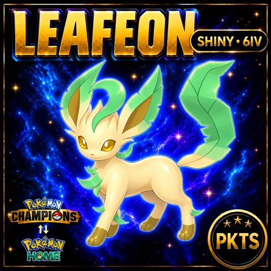 Shiny Leafeon Pokémon Champions 6IV Competitive Battle Ready - Image 1