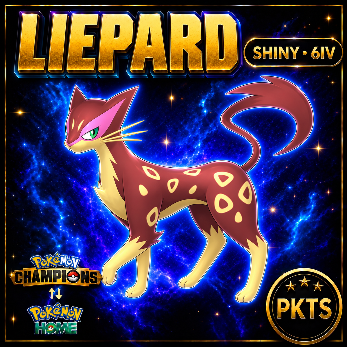 Shiny Liepard Pokémon Champions 6IV Competitive Battle Ready - Image 1