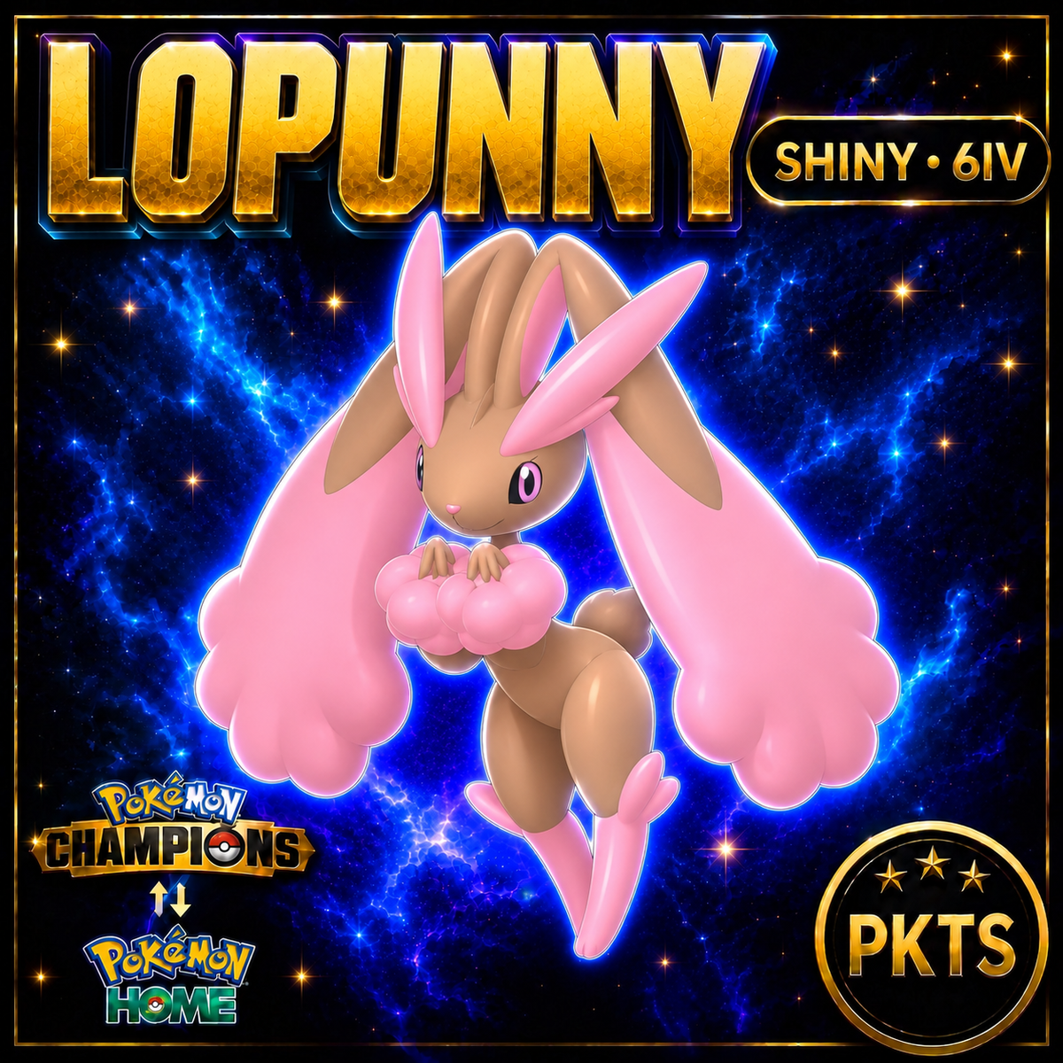 Shiny Lopunny Pokémon Champions 6IV Competitive Battle Ready - Image 1