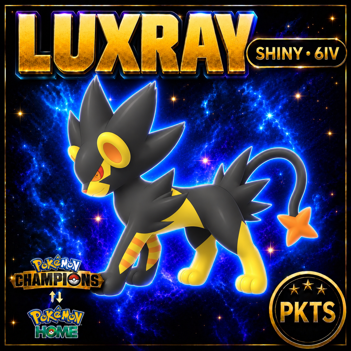Shiny Luxray Pokémon Champions 6IV Competitive Battle Ready - Image 1