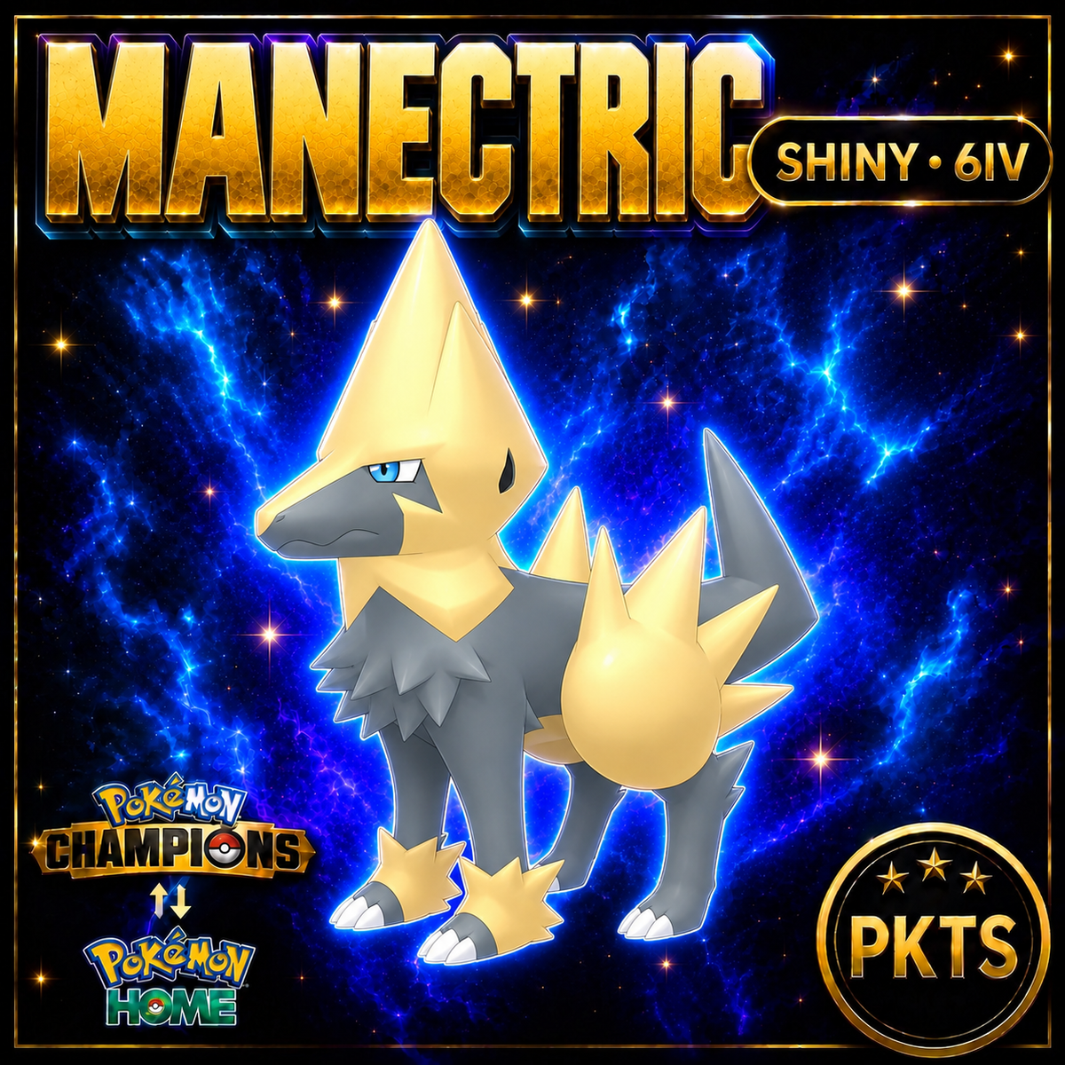 Shiny Manectric Pokémon Champions 6IV Competitive Battle Ready - Image 1