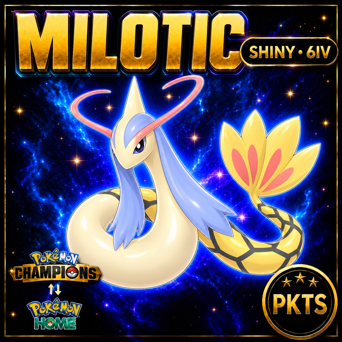 Shiny Milotic Pokémon Champions 6IV Competitive Battle Ready - Image 1