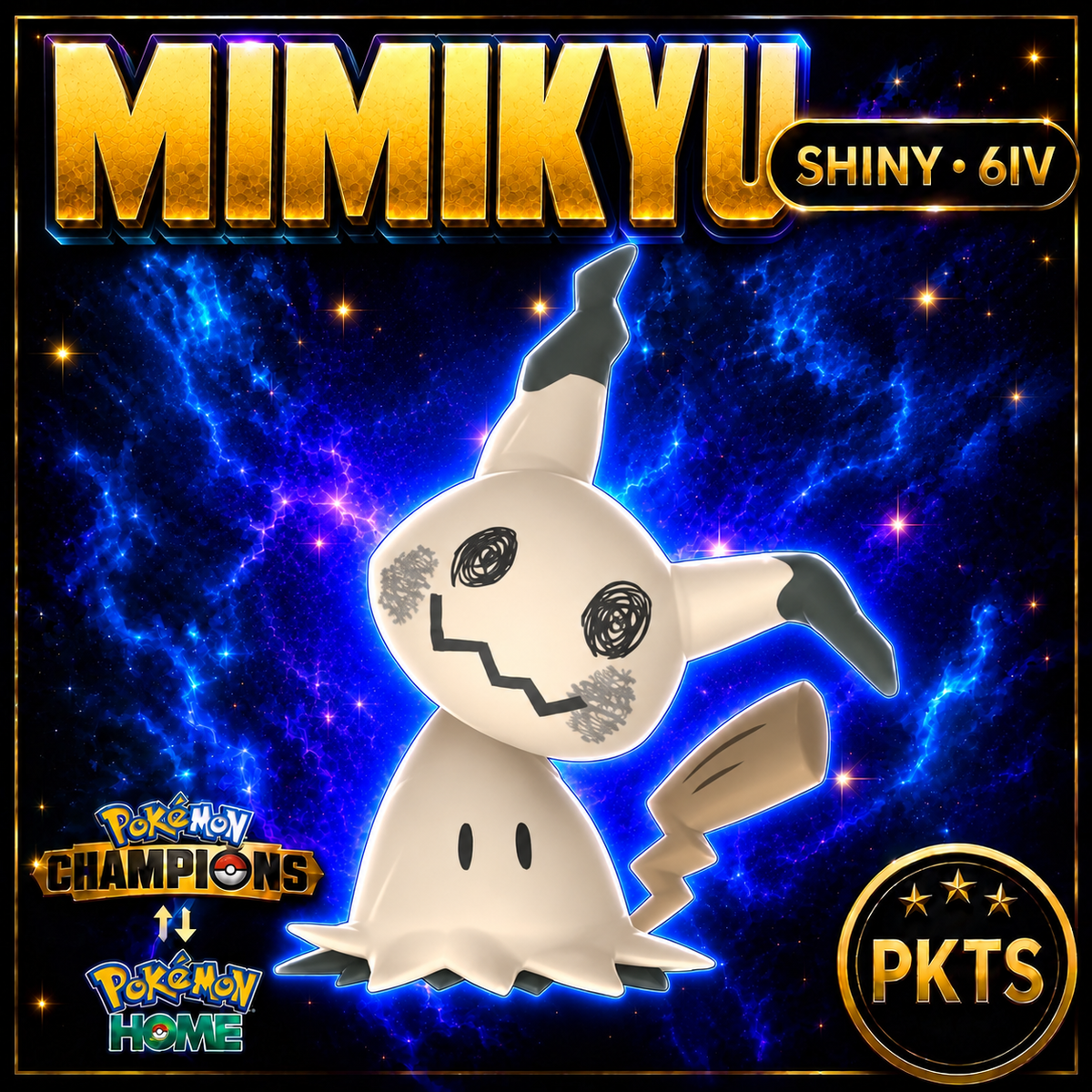 Shiny Mimikyu Pokémon Champions 6IV Competitive Battle Ready - Image 1