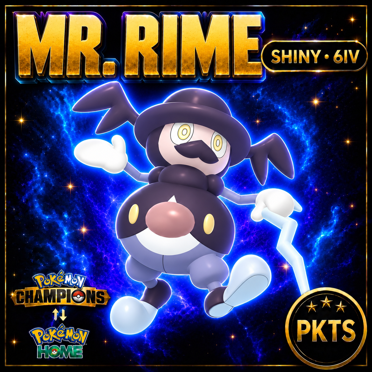 Shiny Mr. Rime Pokémon Champions 6IV Competitive Battle Ready - Image 1