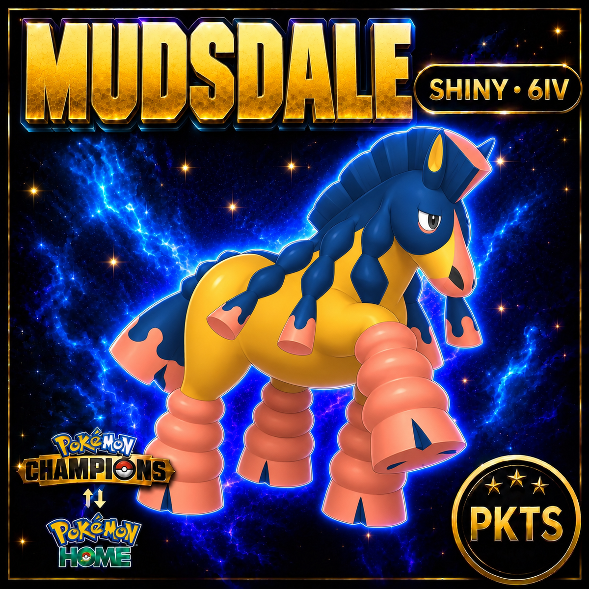 Shiny Mudsdale Pokémon Champions 6IV Competitive Battle Ready - Image 1