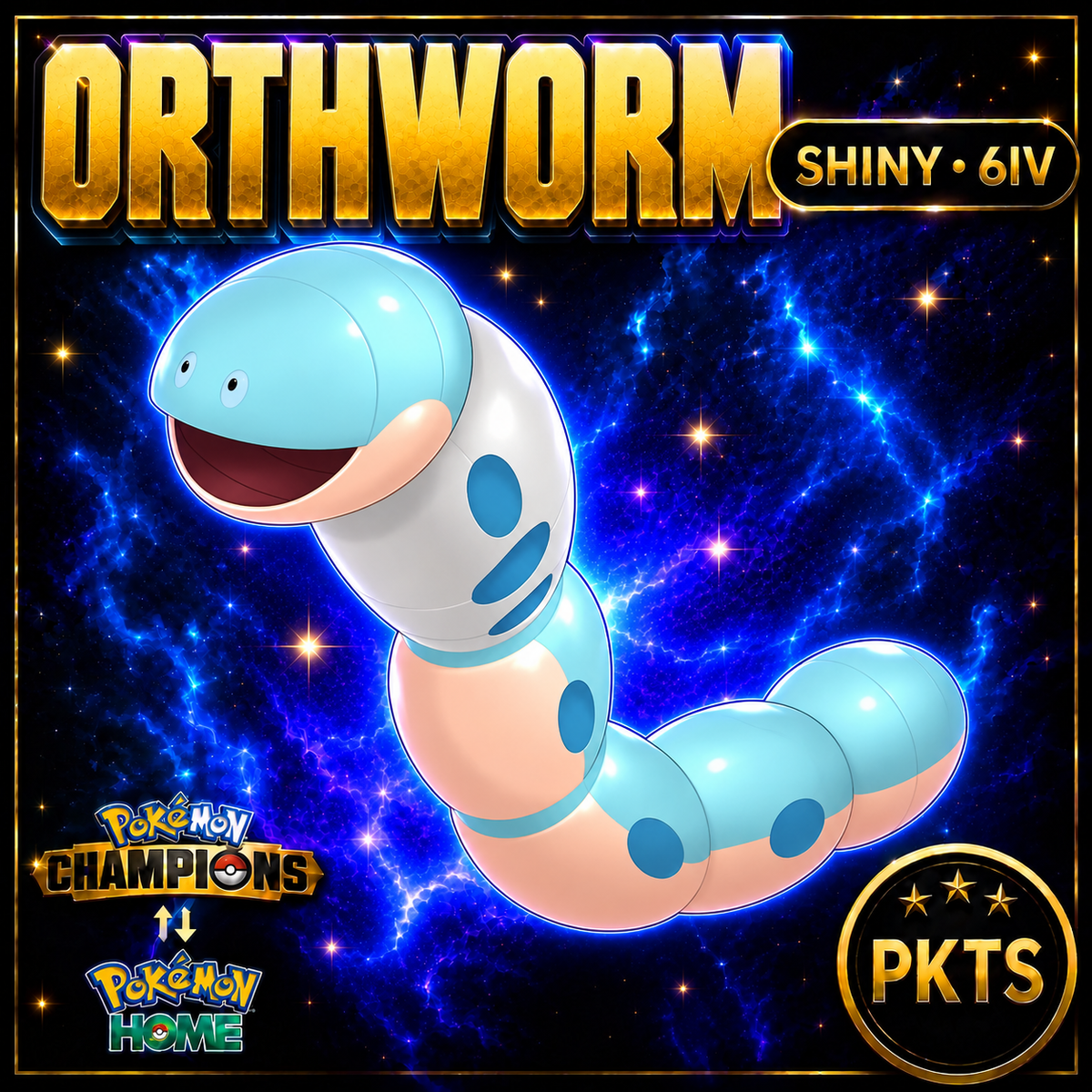 Shiny Orthworm Pokémon Champions 6IV Competitive Battle Ready - Image 1