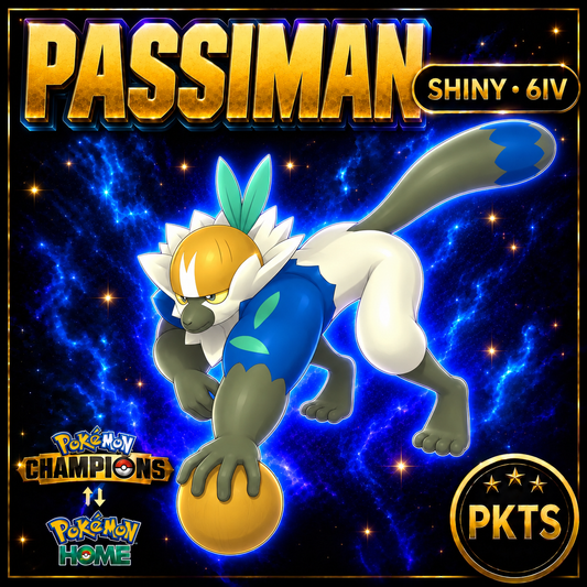 Shiny Passimian Pokémon Champions 6IV Competitive Battle Ready - Image 1