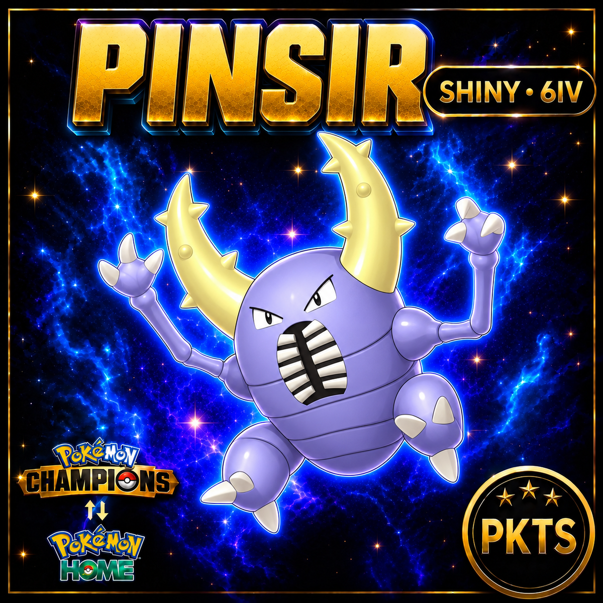 Shiny Pinsir Pokémon Champions 6IV Competitive Battle Ready - Image 1
