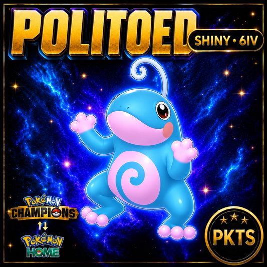 Shiny Politoed Pokémon Champions 6IV Competitive Battle Ready - Image 1