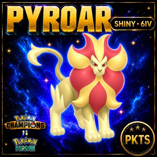 Shiny Pyroar Pokémon Champions 6IV Competitive Battle Ready - Image 1