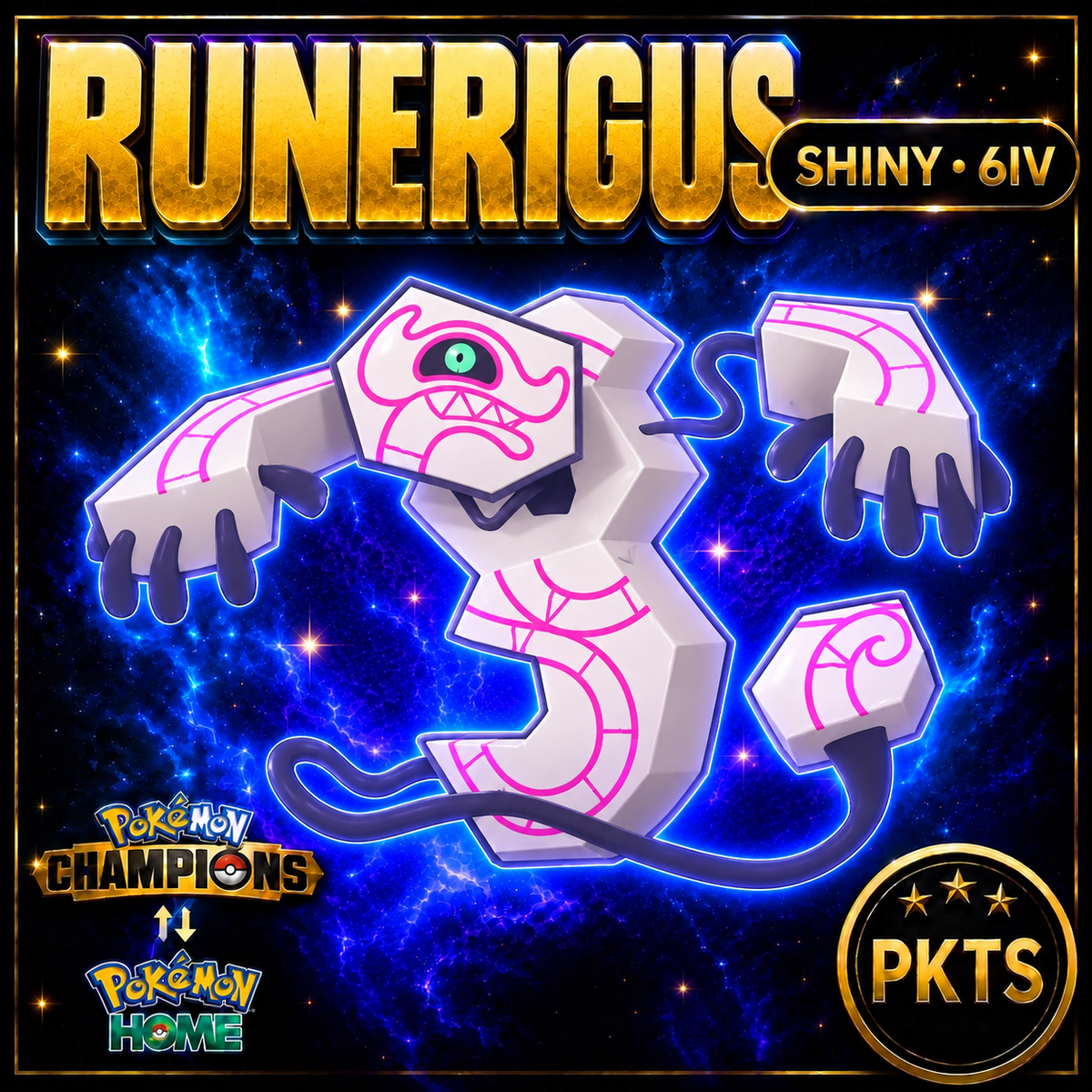 Shiny Runerigus Pokémon Champions 6IV Competitive Battle Ready - Image 1