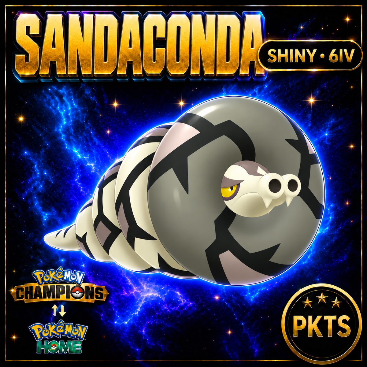 Shiny Sandaconda Pokémon Champions 6IV Competitive Battle Ready - Image 1