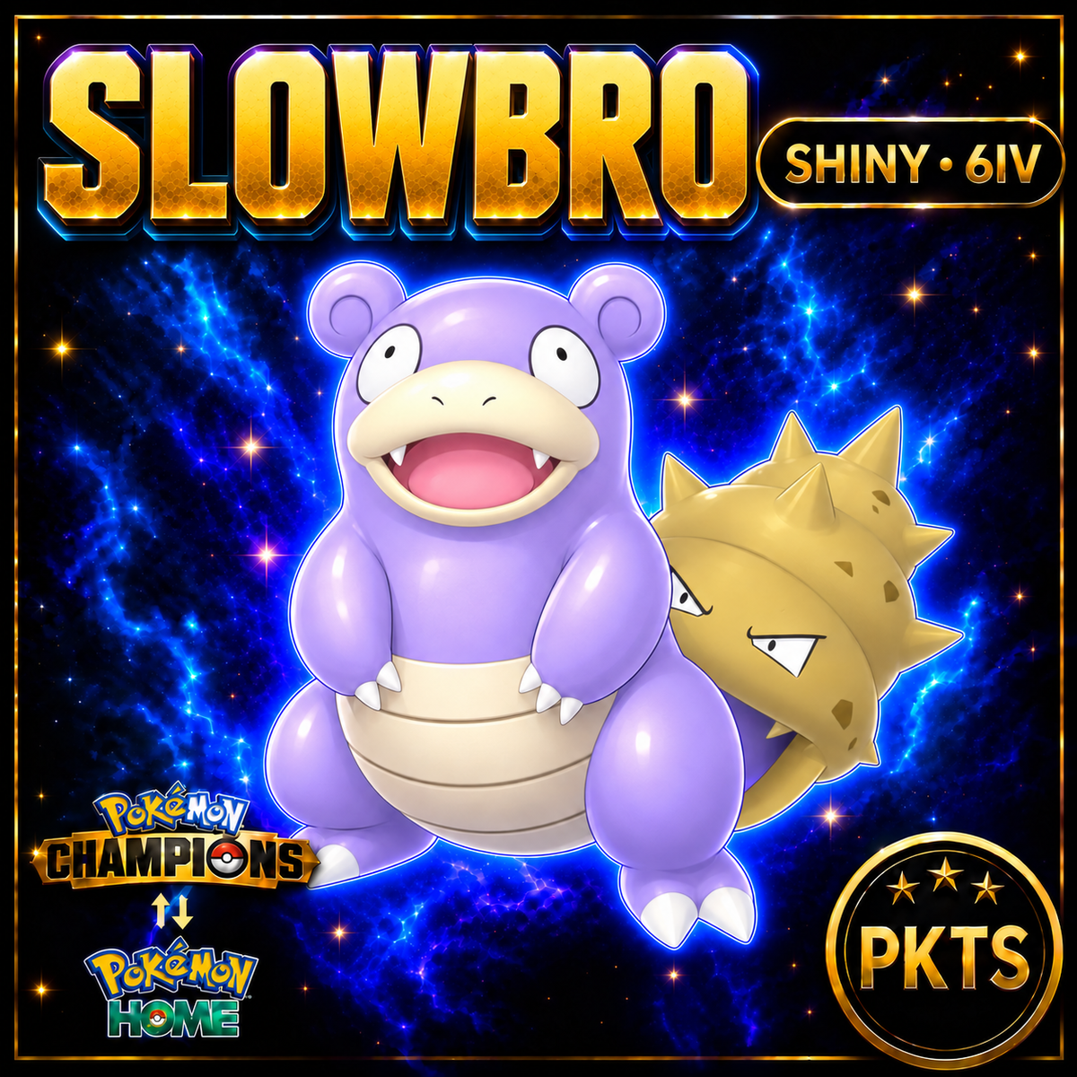 Shiny Slowbro Pokémon Champions 6IV Competitive Battle Ready - Image 1