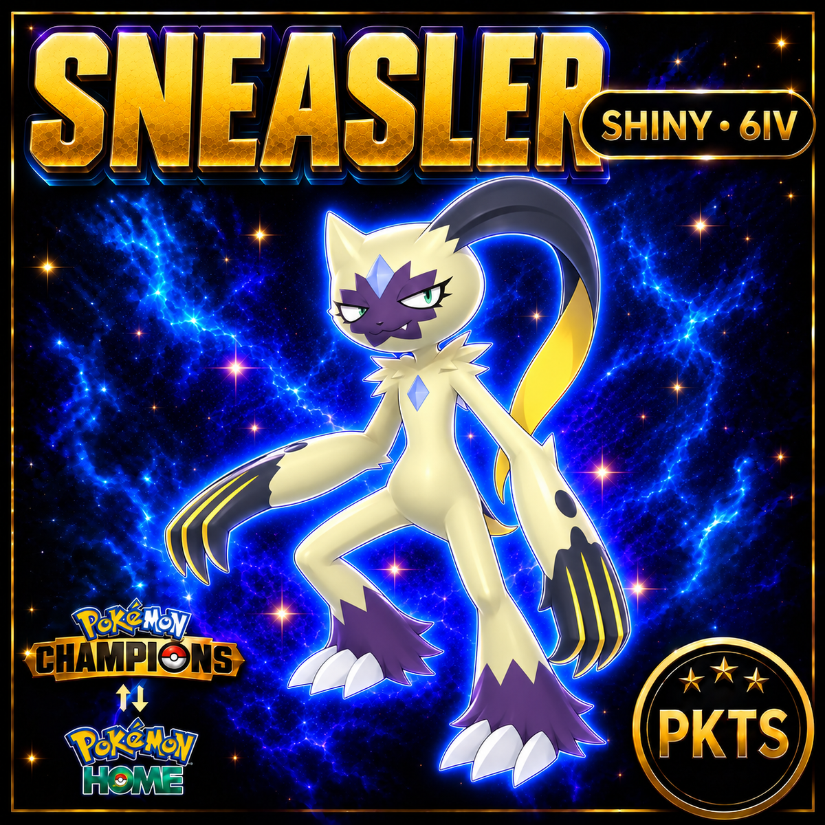 Shiny Sneasler Pokémon Champions 6IV Competitive Battle Ready - Image 1