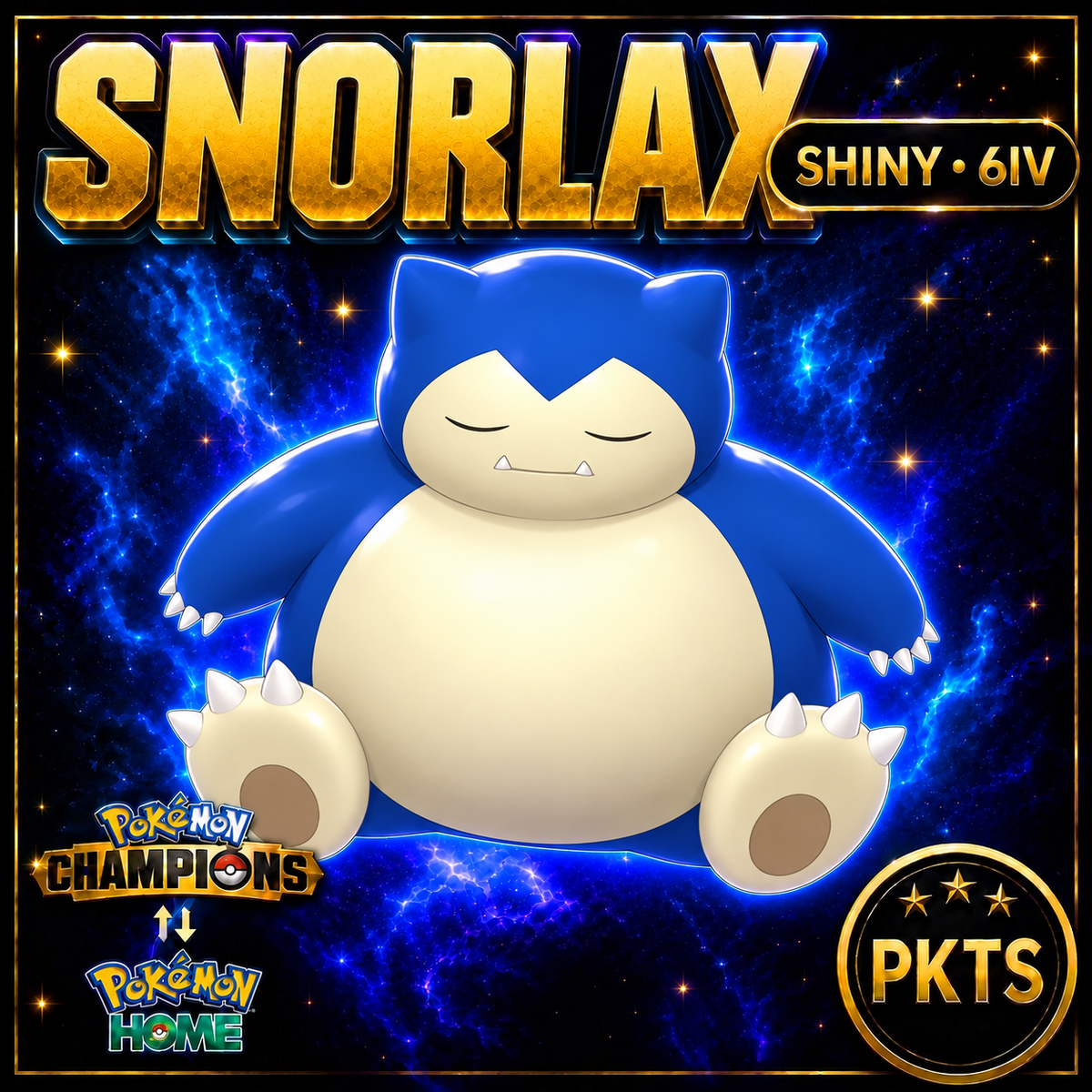 Shiny Snorlax Pokémon Champions 6IV Competitive Battle Ready - Image 1
