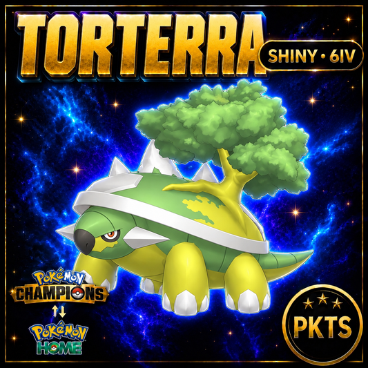 Shiny Torterra Pokémon Champions 6IV Competitive Battle Ready - Image 1