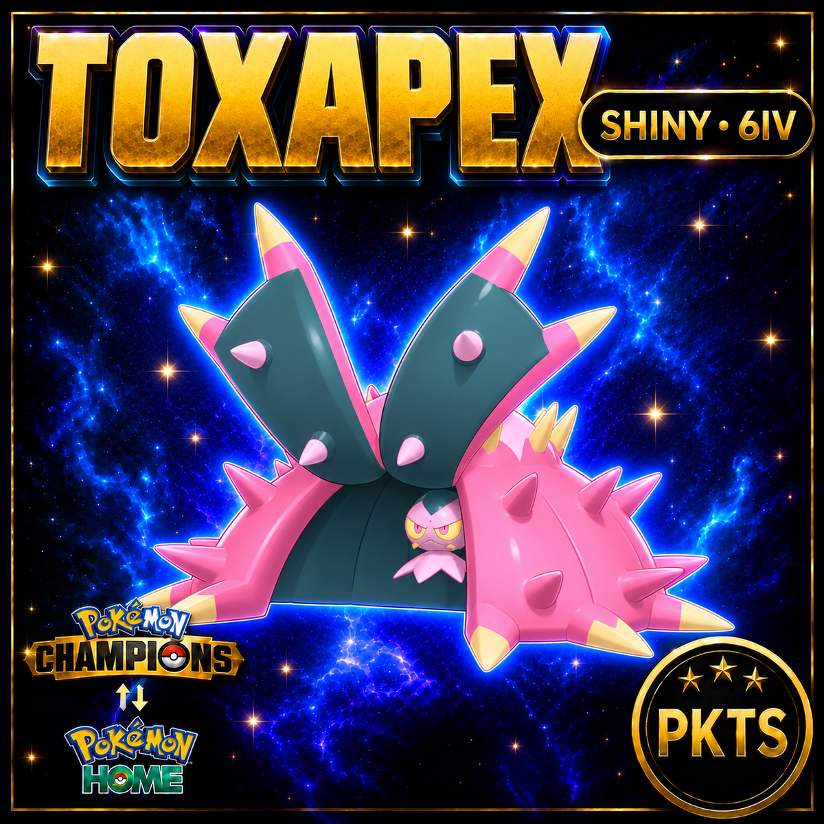 Shiny Toxapex Pokémon Champions 6IV Competitive Battle Ready - Image 1