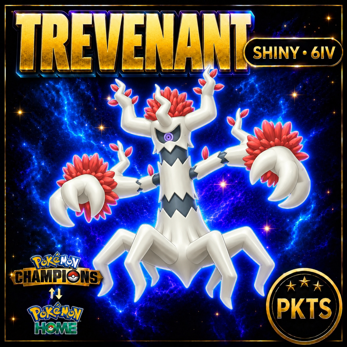 Shiny Trevenant Pokémon Champions 6IV Competitive Battle Ready - Image 1