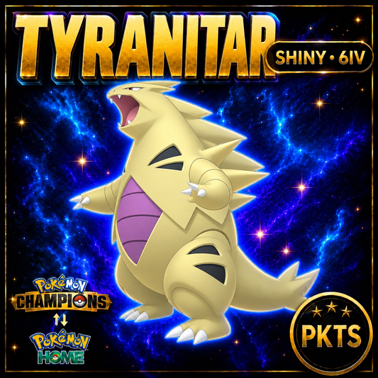 Shiny Tyranitar Pokémon Champions 6IV Competitive Battle Ready - Image 1
