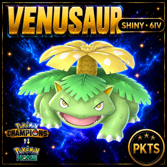Shiny Venusaur Pokémon Champions 6IV Competitive Battle Ready - Image 1