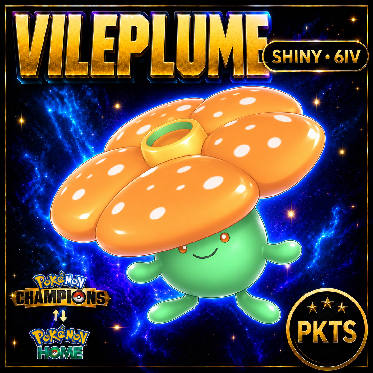 Shiny Vileplume Pokémon Champions 6IV Competitive Battle Ready - Image 1