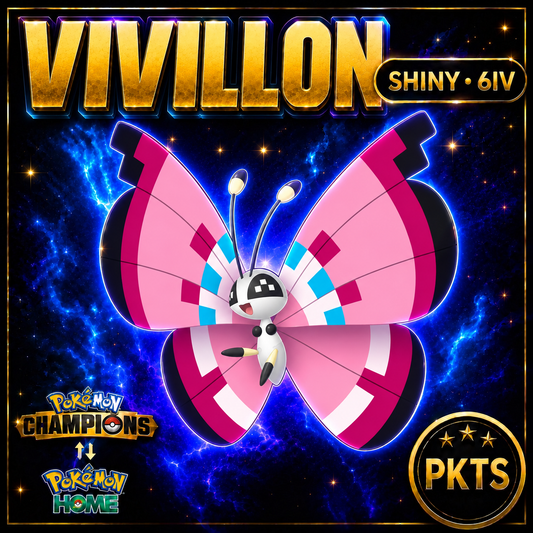 Shiny Vivillon Pokémon Champions 6IV Competitive Battle Ready - Image 1