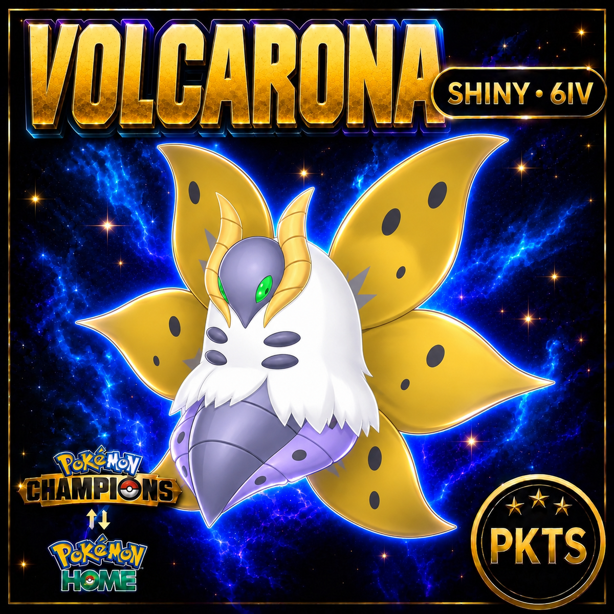 Shiny Volcarona Pokémon Champions 6IV Competitive Battle Ready - Image 1