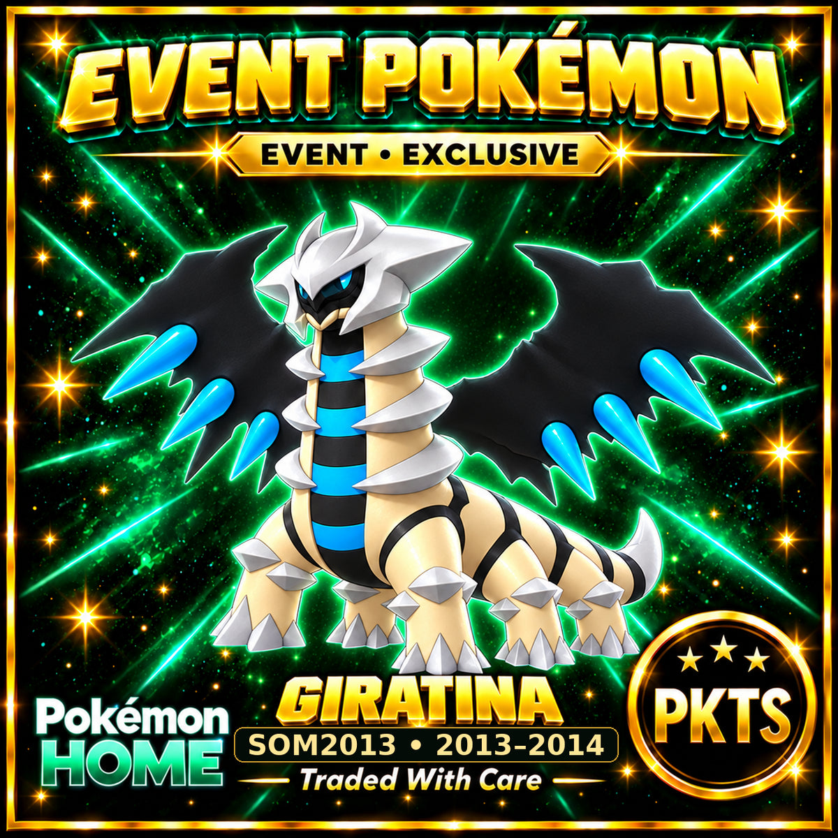 AI-generated illustration of shiny Giratina — SOM2013 • 2013–2014. PKTS EVENT • EXCLUSIVE.