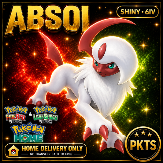 Shiny Absol. Pokémon HOME delivery only; no transfer back to FRLG.