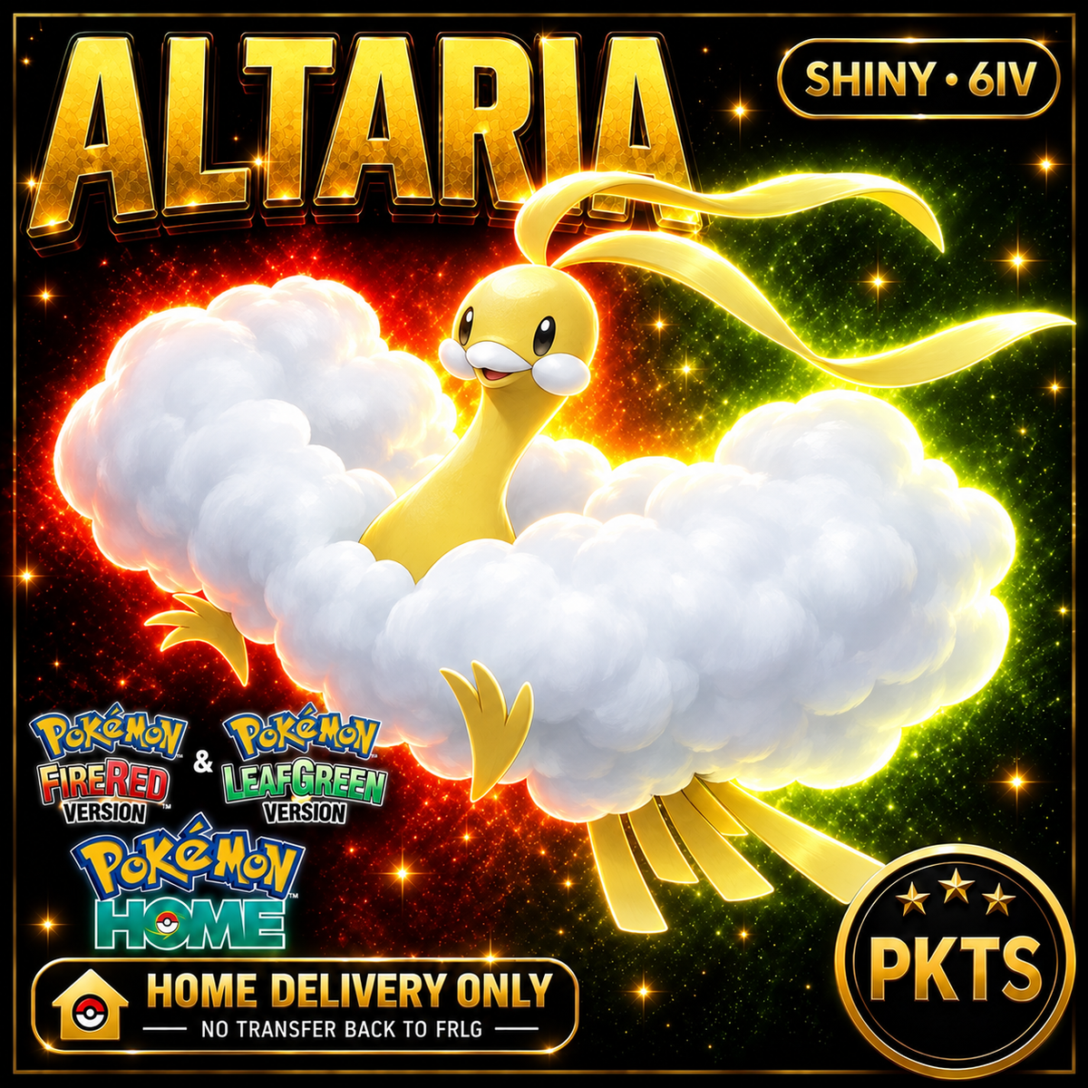 Shiny Altaria. Pokémon HOME delivery only; no transfer back to FRLG.