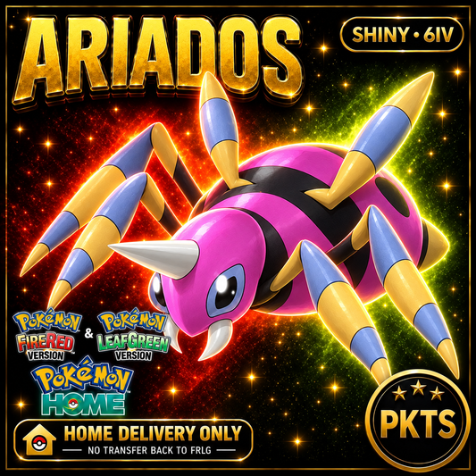 Shiny Ariados. Pokémon HOME delivery only; no transfer back to FRLG.