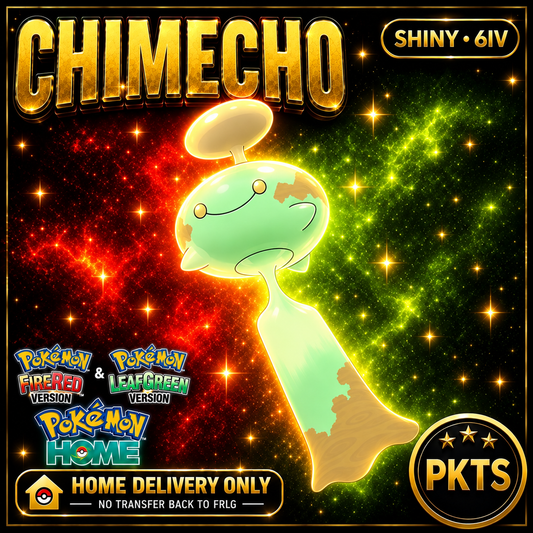 Shiny Chimecho. Pokémon HOME delivery only; no transfer back to FRLG.