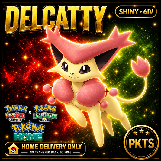 Shiny Delcatty. Pokémon HOME delivery only; no transfer back to FRLG.