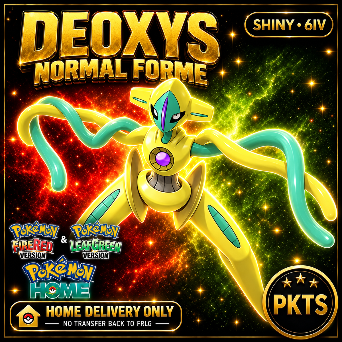 Shiny Deoxys Normal Forme — Pokémon HOME delivery only; no transfer back to FRLG