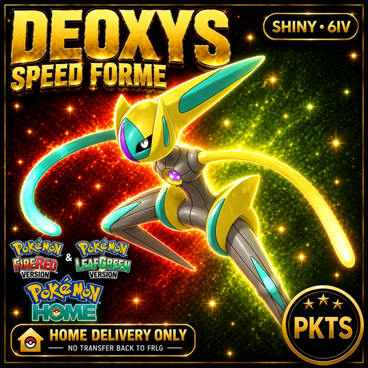 Shiny Deoxys Speed Forme — Pokémon HOME delivery only; no transfer back to FRLG