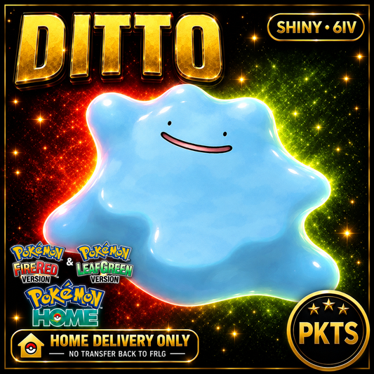 Shiny Ditto. Pokémon HOME delivery only; no transfer back to FRLG.