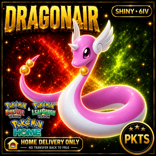 Shiny Dragonair. Pokémon HOME delivery only; no transfer back to FRLG.